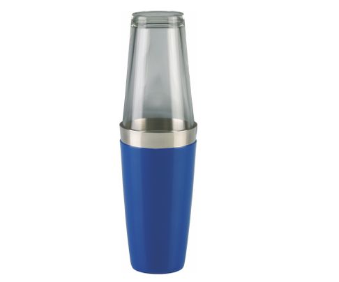 Shaker bostoński duży, okleina winylowa, niebieski, 800ml (bez szklanicy)