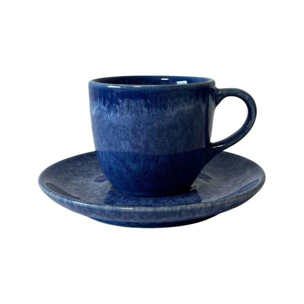 Filiżanka 200ml Bel Kera plus spodek 15 cm, kolor szafir