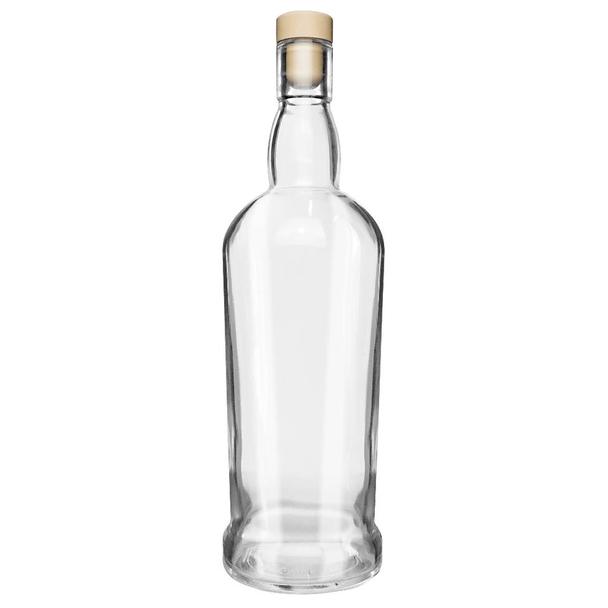 Butelka szklana z korkiem syntetycznym SILK 700ml, okrągła