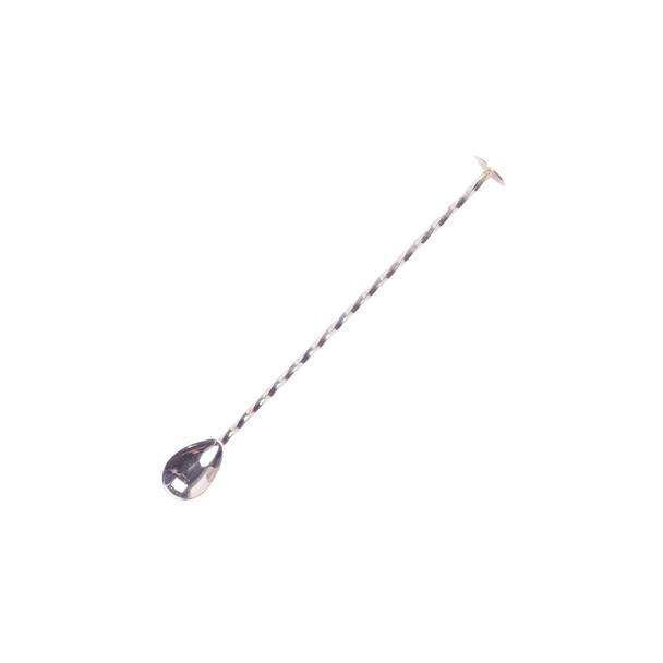 Łyżka barmańska z dyskiem, Japan, 27cm, posrebrzana