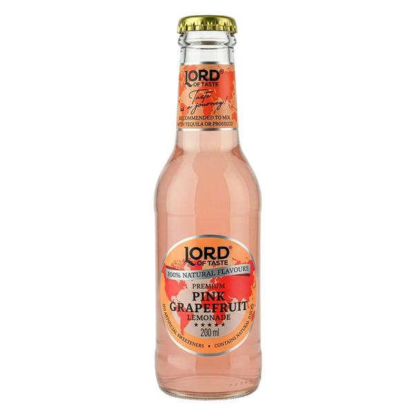 Lord of Taste, Premium Grapefruit Soda (Lemoniada grejpfrutowa), szklanka butelka 200ml