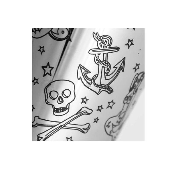 Shaker 2-częściowy Tin-Tin 700ml, obciążony, stal nierdzewna, wzór Tattoo