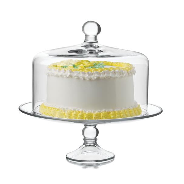 Patera do ciasta szklana Selene z przykrywką