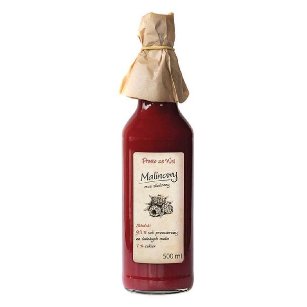 Prosto ze Wsi, Mus Malinowy, przecier - słodzony 500ml