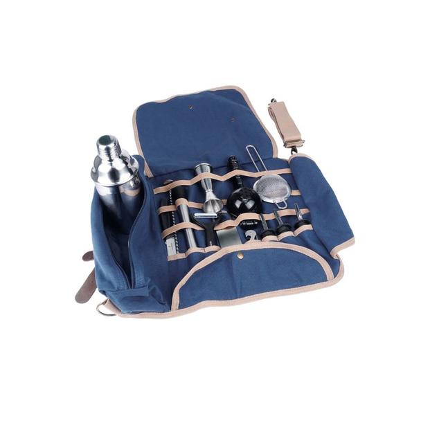 Zestaw barmański w niebieskiej torbie 14-elementów  APS Glass & Bar Supply