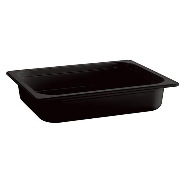 Pojemnik GN 1/2 z melaminy APS ECOLINE, czarny, 32,5x26,5x6,5cm