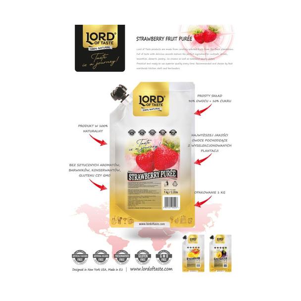 Puree Owocowe Lord of Taste Truskawka 1kg