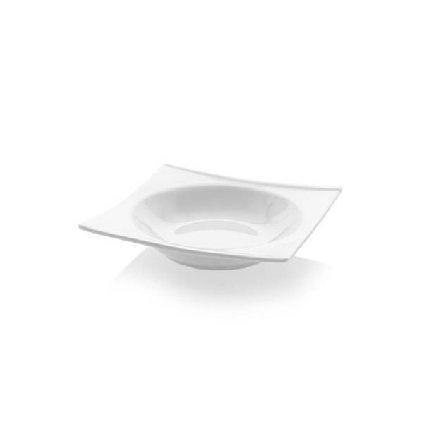 Talerz głęboki kwadratowy Bianco 150x150 mm