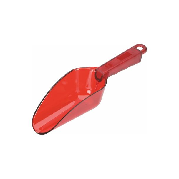 Szufelka do lodu z poliwęglanu, czerwona 0,35 L