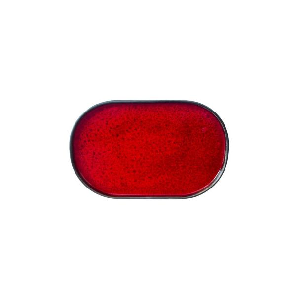 Półmisek z rantem 28,5x19cm Arondi Kera, kolor rubin