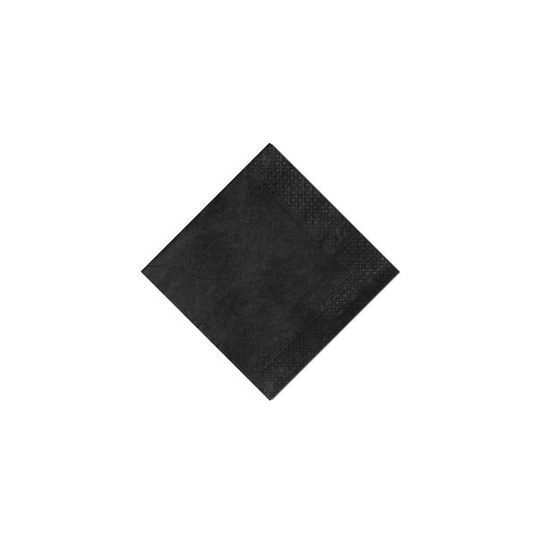 Serwetki cocktailowe, 33x33cm, składane 1/4, czarne, 250szt