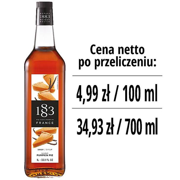 Syrop 1883 Routin Ciasto Dyniowe, szklana butelka 1L