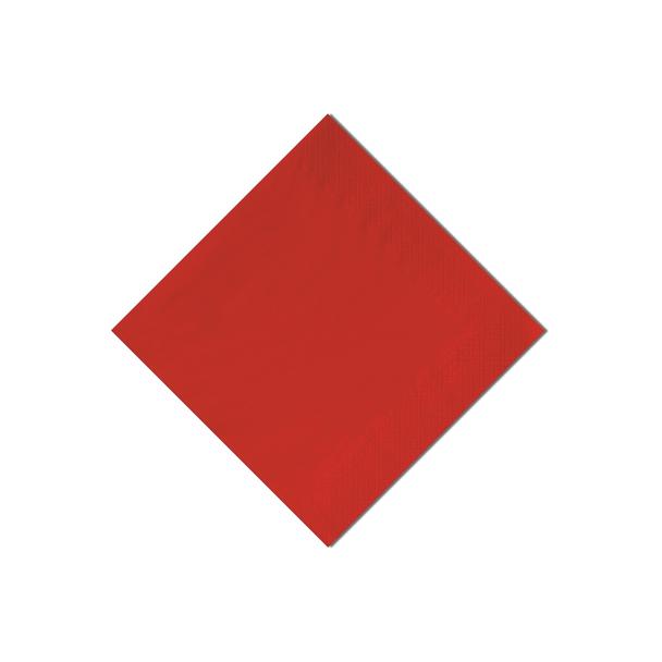 Serwetki cocktailowe, 33x33cm, składane 1/4, czerwone, 250szt