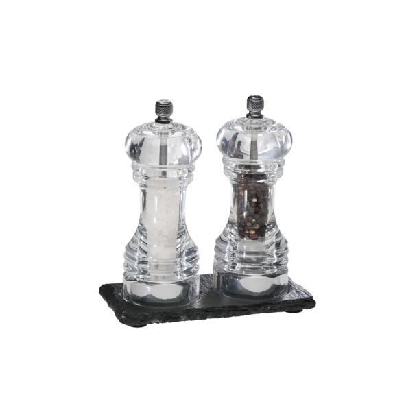 Taca, łupek naturalny z 2 wgłębieniami, 15x8cm