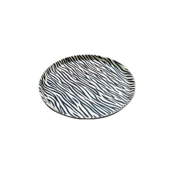 Taca z polipropylenu 36cm, okrągła, wzór Zebra