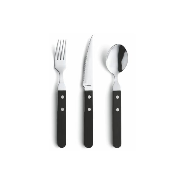 Łyżka deserowa Pizza 19,6cm, CZARNA RĄCZKA