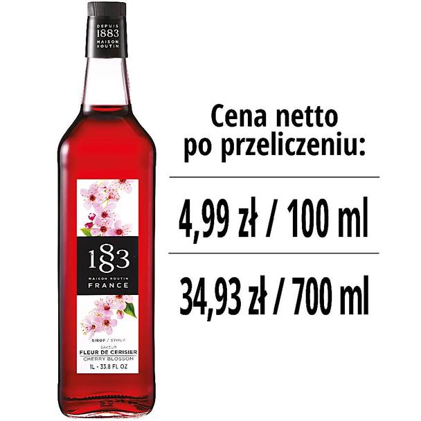 Syrop 1883 Routin Kwiat Wiśni, szklana butelka 1L