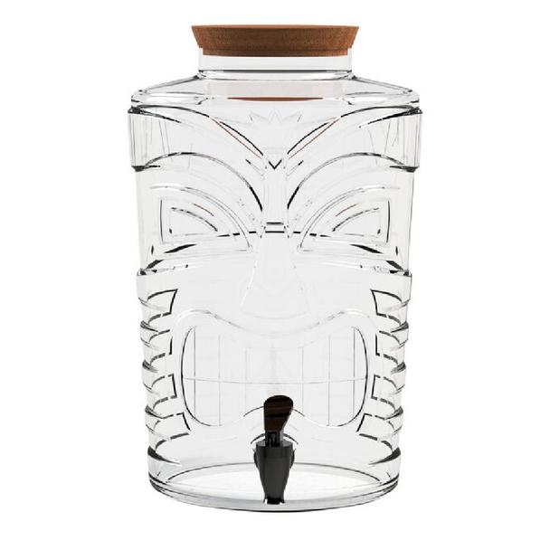 Słój Tiki 7,6L ze stalowym kranikiem i drewnianą pokrywą