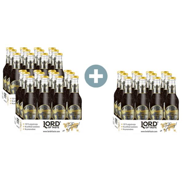 PAKIET- Lord of Taste, Premium Colonial Coke (Cola), napój butelka 200ml (24szt. plus 12szt. GRATIS)