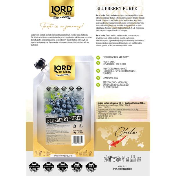 Puree Owocowe Lord of Taste Borówka/Jagoda 1kg