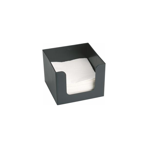 Pojemnik na serwetki, czarny, 14x14x10cm