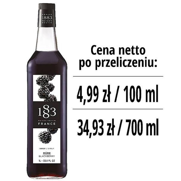 Syrop 1883 Routin Jeżyna, szklana butelka 1L