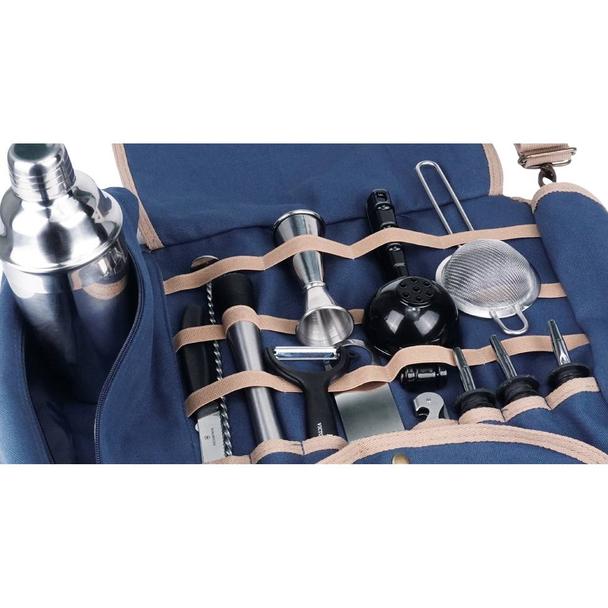 Zestaw barmański w niebieskiej torbie 14-elementów  APS Glass & Bar Supply