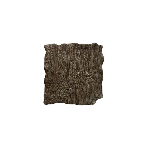 Talerz kwadratowy 21x21cm KERA Moku, kolor hematyt