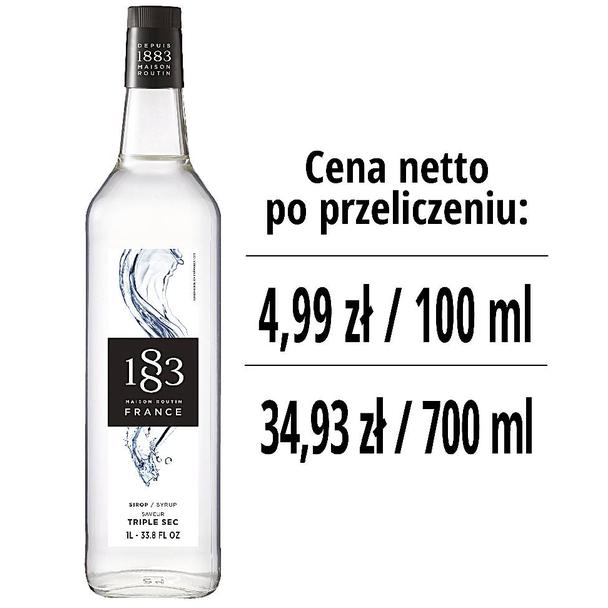 Syrop 1883 Routin Curacao Triple Sec, szklana butelka 1L