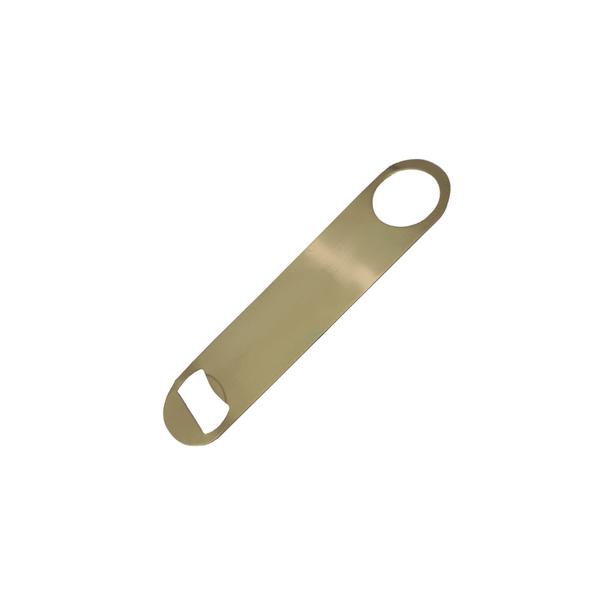 Otwieracz do butelek typu speed, pozłacany, polerowane wykończenie, wygięty