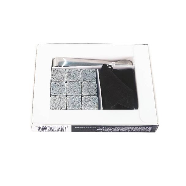 Zestaw kamieni granitowych do schładzania whiskey ze szczypcami w pudełku ozdobnym (9szt.)