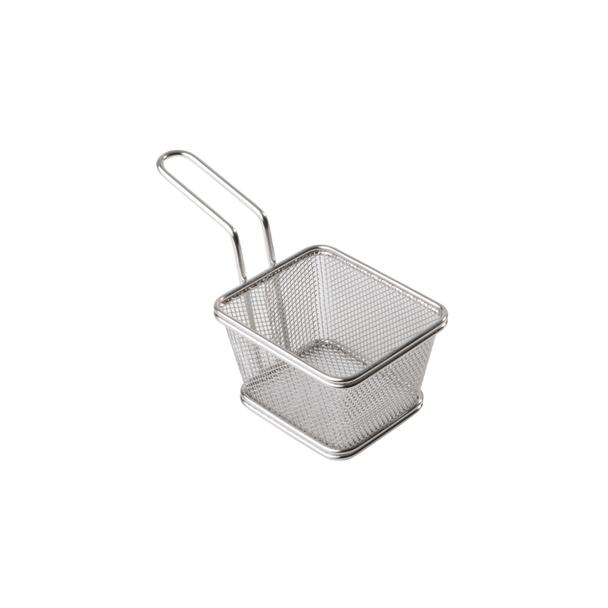 Koszyczek do serwowania potraw, prostokątny 10x8,5cm, stal nierdzewna