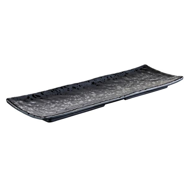 Półmisek z melaminy APS GLAMOUR, czarny, 37x11cm