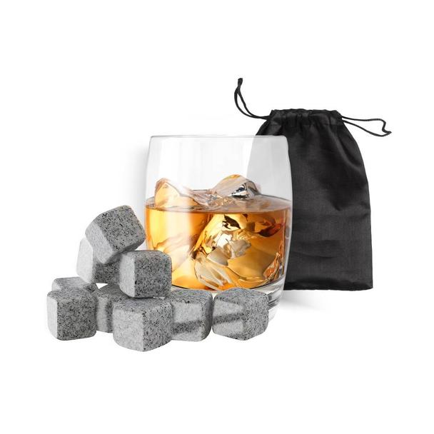 Zestaw kamieni granitowych do schładzania whiskey w woreczku (8szt.)