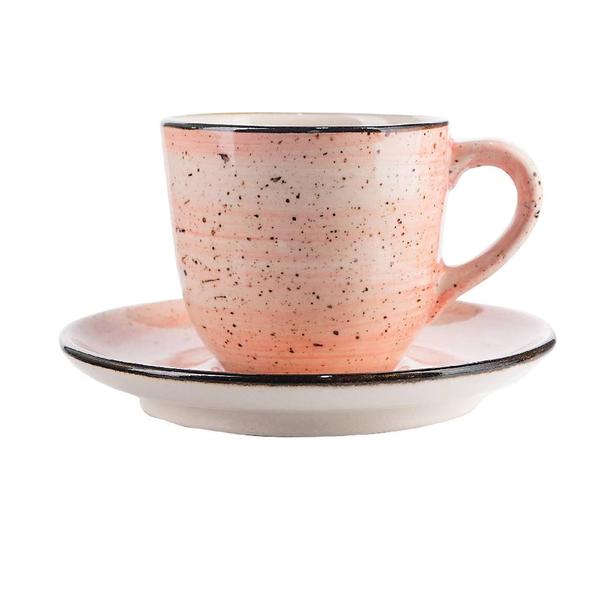 Filiżanka 200ml Bel Kera plus spodek 15 cm, kolor różowy