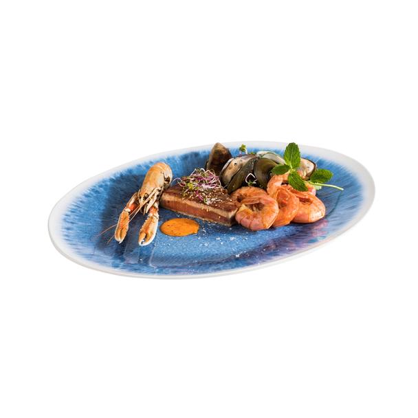 Półmisek z melaminy APS BLUE OCEAN 48x35,5cm