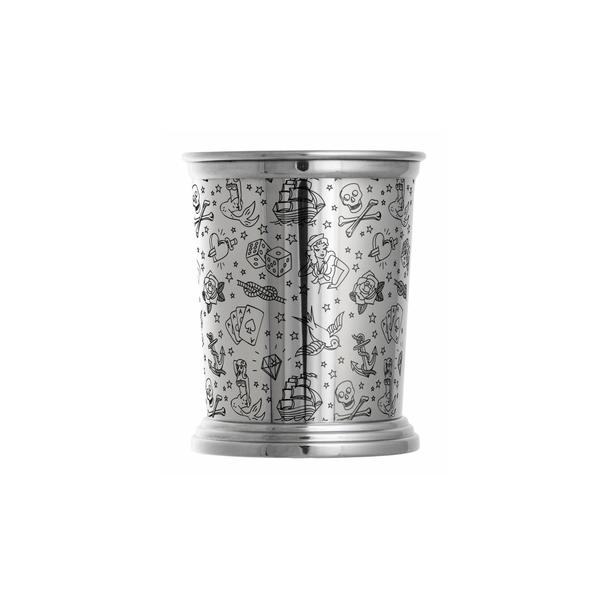 Kubek stalowy Julep Mug, polerowany 410ml, wzór Tattoo