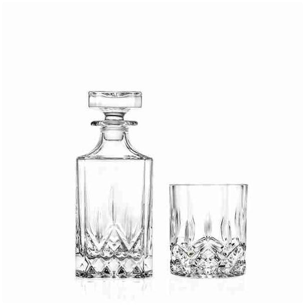 Zestaw do Whisky Opera RCR (Karafka Opera 750ml plus 6x Szklanka niska Opera RCR 300ml)