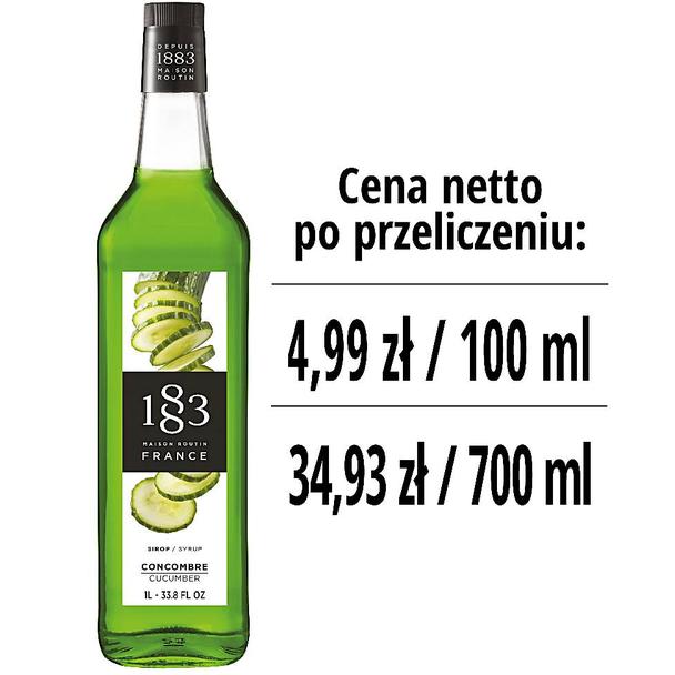 Syrop 1883 Routin Ogórek, szklana butelka 1L