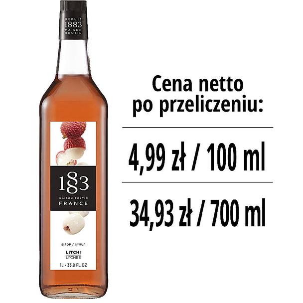 Syrop 1883 Routin Liczi, szklana butelka 1L