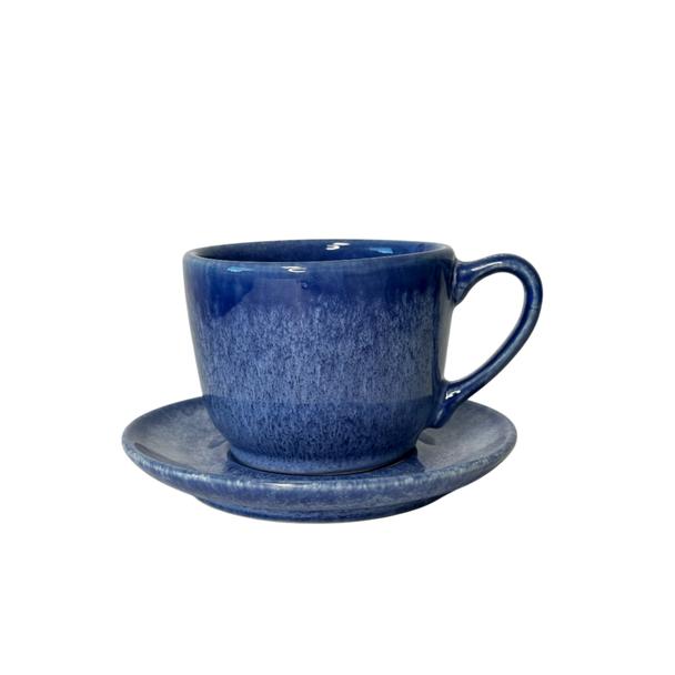 Filiżanka 350ml Bel Kera plus spodek 15cm, kolor szafir