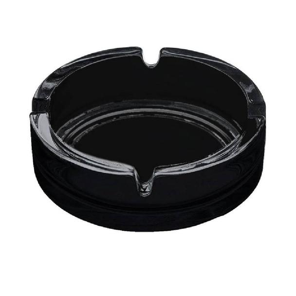 Popielniczka CZARNA szklana, okrągła Grenada Economy Line średnica 10,7cm