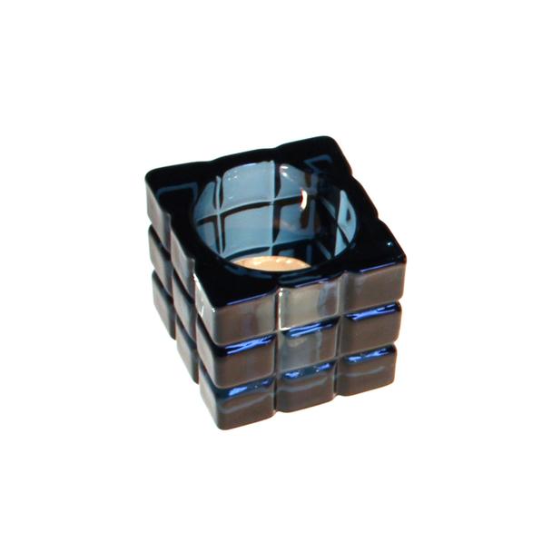 Świecznik Tealight Holder Cube niebieski