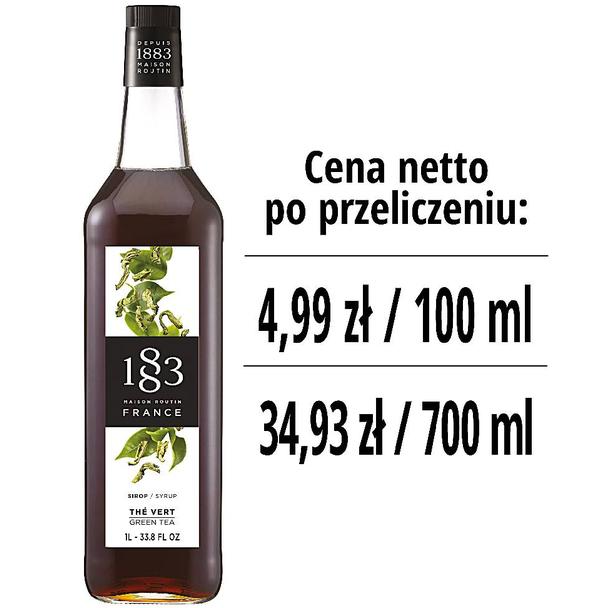 Syrop 1883 Routin Zielona Herbata, szklana butelka 1L