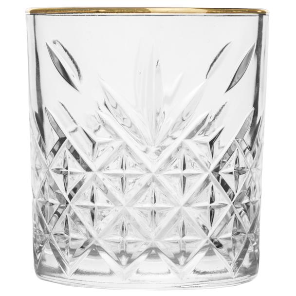 Szklanka niska Timeless 345ml - złoty rant