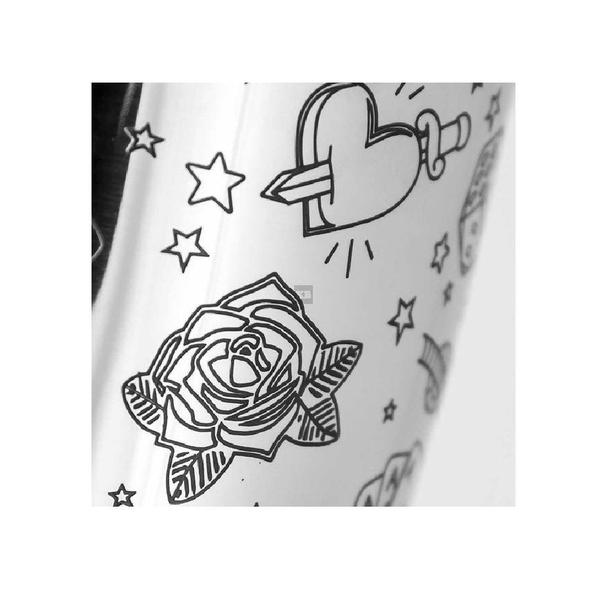 Shaker 2-częściowy Tin-Tin 700ml, obciążony, stal nierdzewna, wzór Tattoo