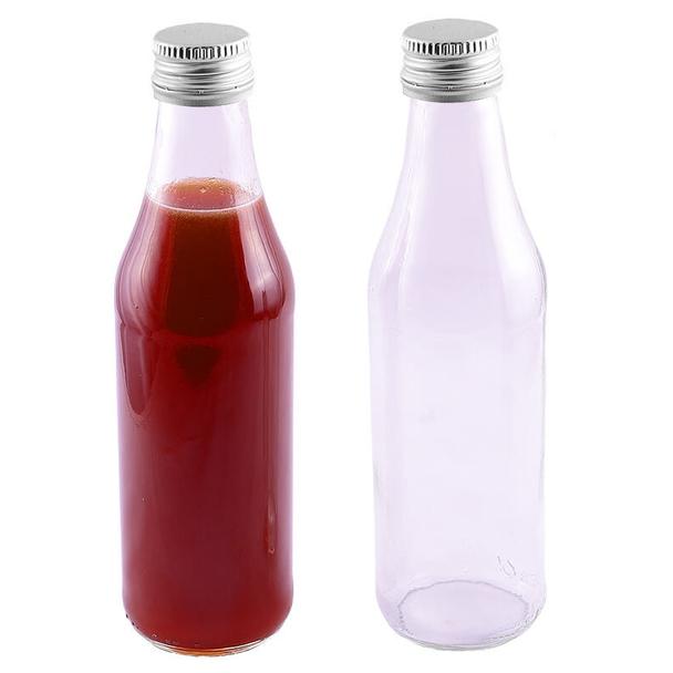 Szklana butelka 255ml, średnica 5,5cm, wysokość 19cm (bez zakrętki)