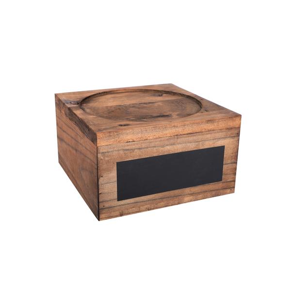 Stojak drewniany na słój z kranikiem 5,5L, z tabliczką pisaną