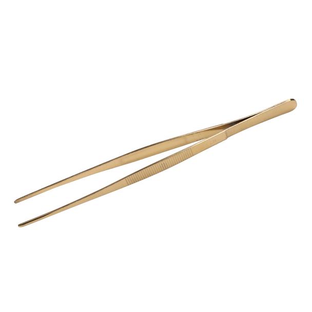 Pinceta, szczypce do owoców, stal nierdzewna, pozłacana, 25cm