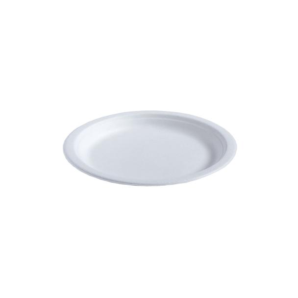Talerz z trzciny cukrowej, owalny, 263x199x20mm, biały, op.50 sztuk